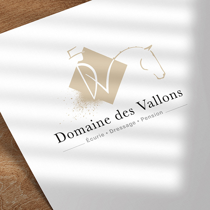 creation logo écuries domaine vallons