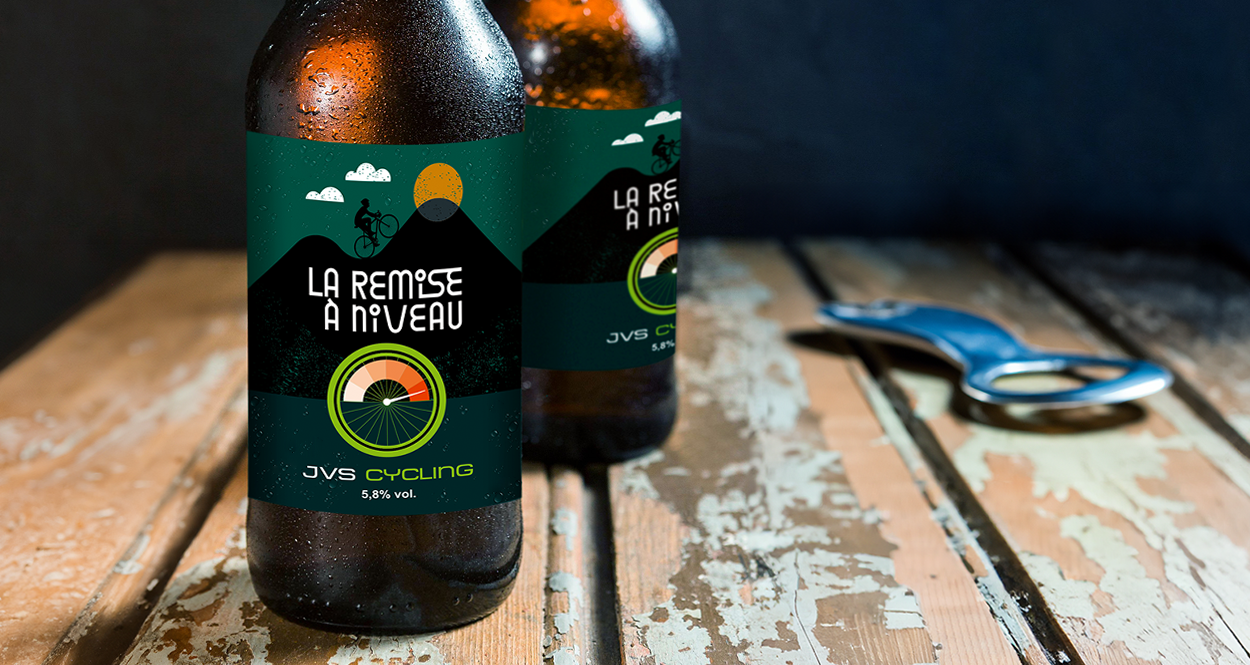 Création graphique de l'étiquette de bière la remise à niveau